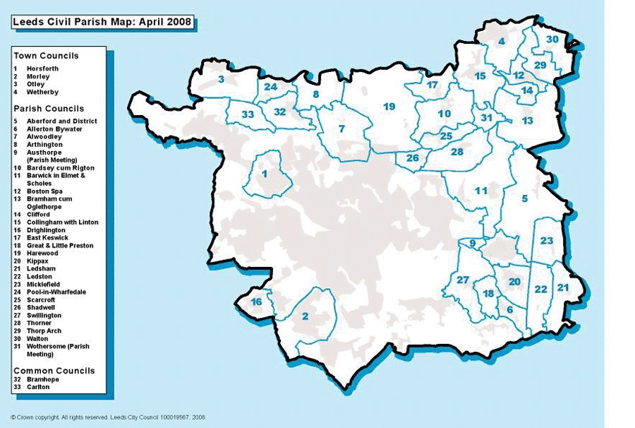 Metropolitan Parish boundaries