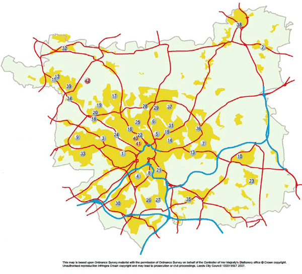 town centre inset maps key